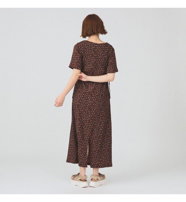 Ray BEAMS 「フラワー プリント カットアウト ワンピース」|ワンピース|