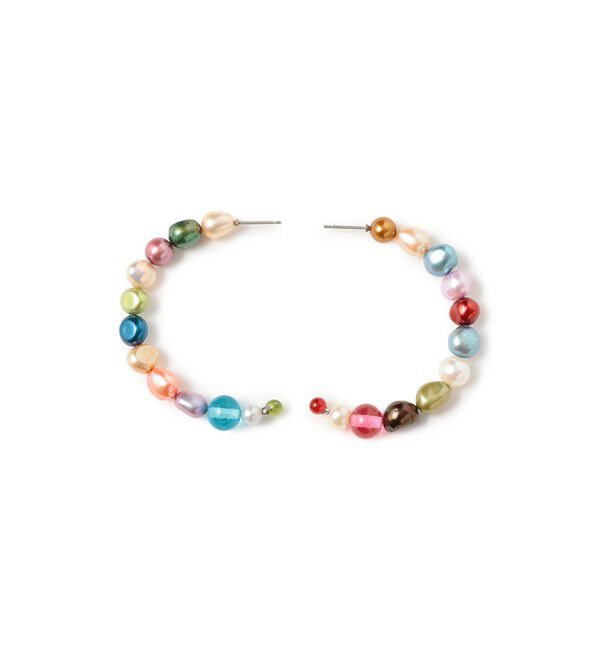 Ray BEAMS 「カラー 淡水パール ピアス」|ピアス|MIX