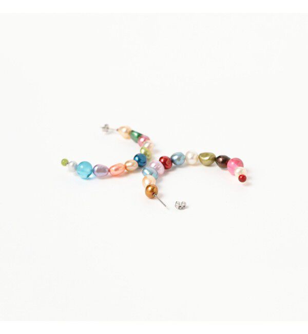 Ray BEAMS 「カラー 淡水パール ピアス」|ピアス|