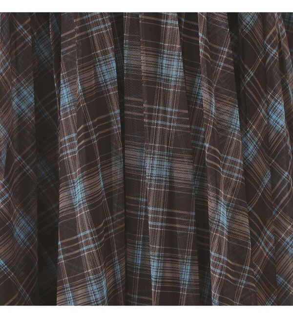 Ray BEAMS 「チュール チェック プリーツ スカート」|スカート|