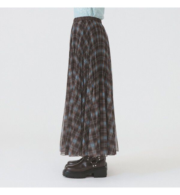 Ray BEAMS 「チュール チェック プリーツ スカート」|スカート|