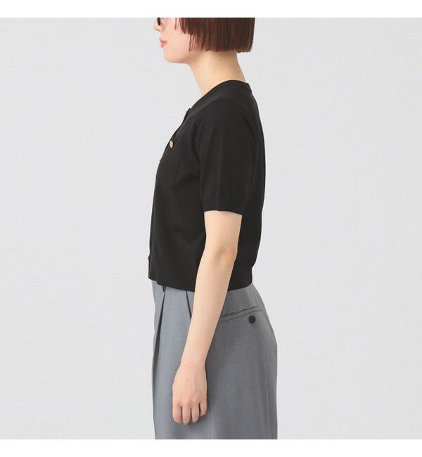 Ray BEAMS 「メタルボタン ハーフスリーブ カーディガン」|ニット・セーター|