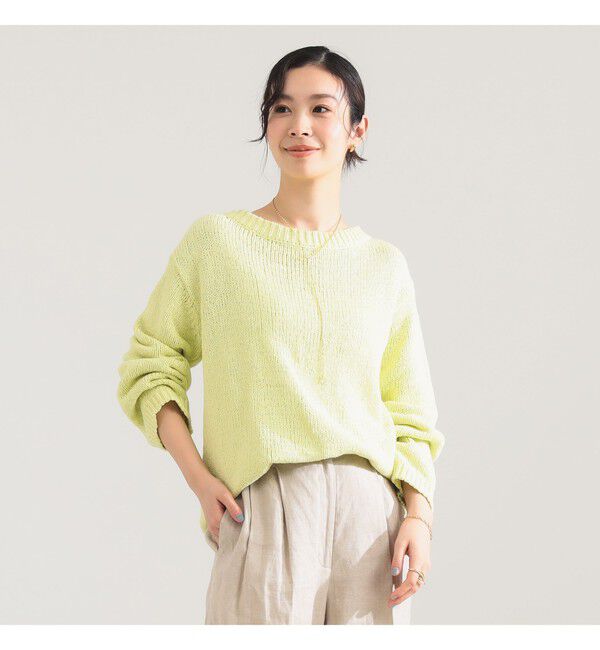 Demi-Luxe BEAMS 「コットン ローゲージ ロングスリーブ プルオーバー」|ニット・セーター|