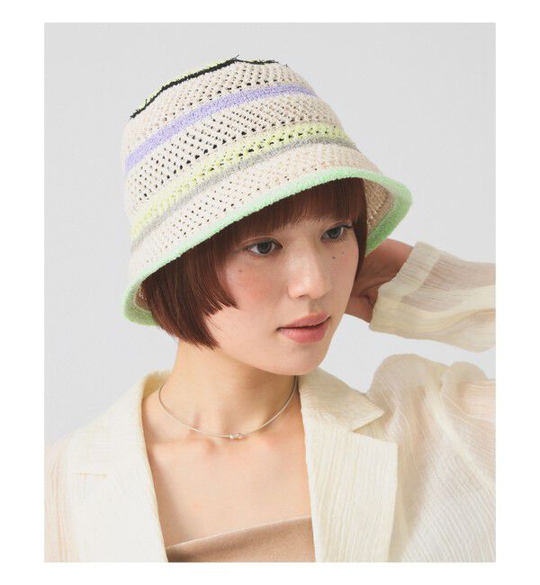 Ray BEAMS 「マルチボーダー ハット」|ハット|YELLOW_MIX