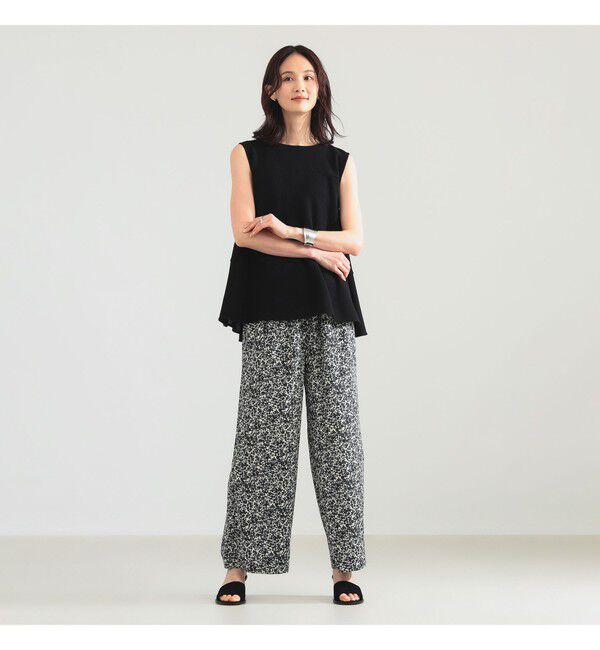 Demi-Luxe BEAMS 「プチフラワー プリント イージーパンツ」|チノ|