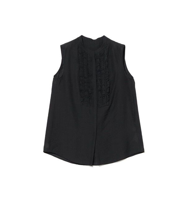 Demi-Luxe BEAMS 「レーヨンリネン フリルヨーク ブラウス」|シャツ・ブラウス|BLACK