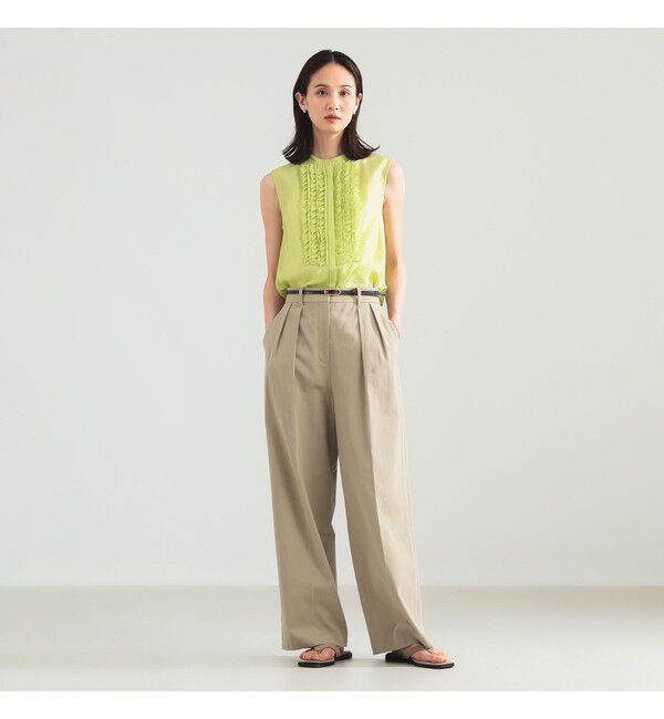 Demi-Luxe BEAMS 「レーヨンリネン フリルヨーク ブラウス」|シャツ・ブラウス|