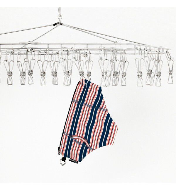 BEAMS「ボーダー ポーチ」|ポーチ|ORANGE