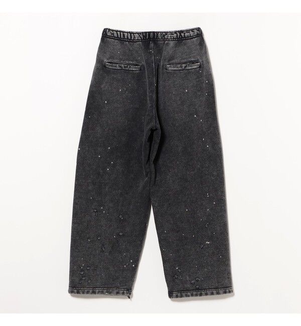 BEAMS「ワイドストレートフィット ダメージ スウェットパンツ」|チノ|
