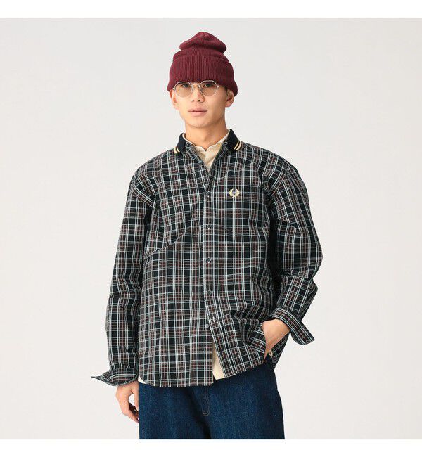 BEAMS「【別注】FRED PERRY / リブカラー シャツ」|シャツ・ブラウス|