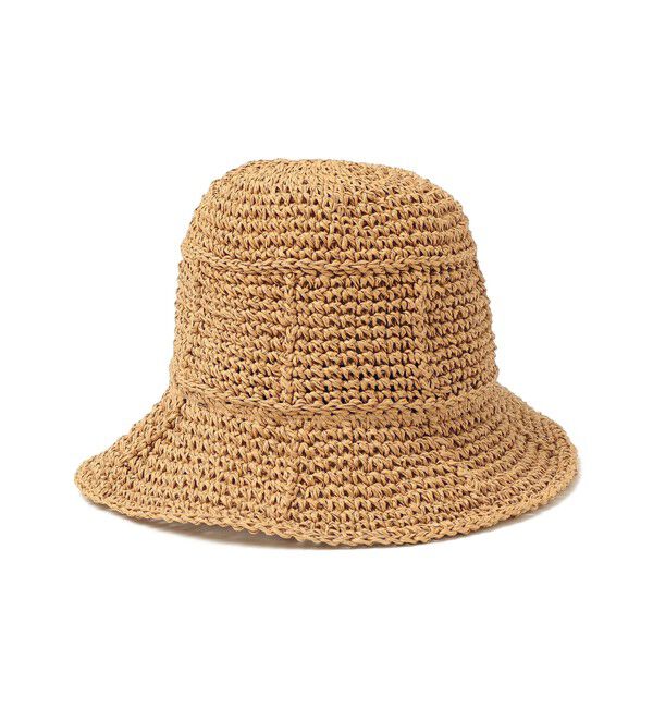 SHIPS any「【WEB限定】SHIPS any: 透かし編み ペーパー バケット ハット」|ハット|