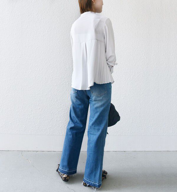 SHIPS for women「【WEB限定】〈手洗い可能〉ストレッチ ジョーゼット プリーツ ブラウス」|シャツ・ブラウス|