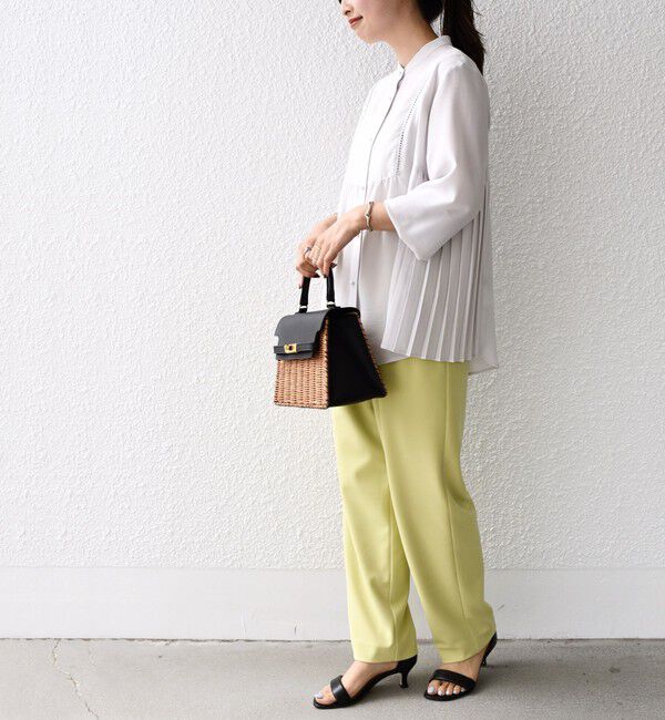 SHIPS for women「【WEB限定】〈手洗い可能〉ストレッチ ジョーゼット プリーツ ブラウス」|シャツ・ブラウス|