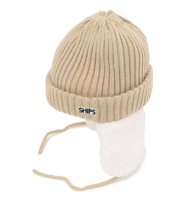 SHIPS KIDS「SHIPS KIDS:フェイクファー フラップ ワッチ」|ニット帽|