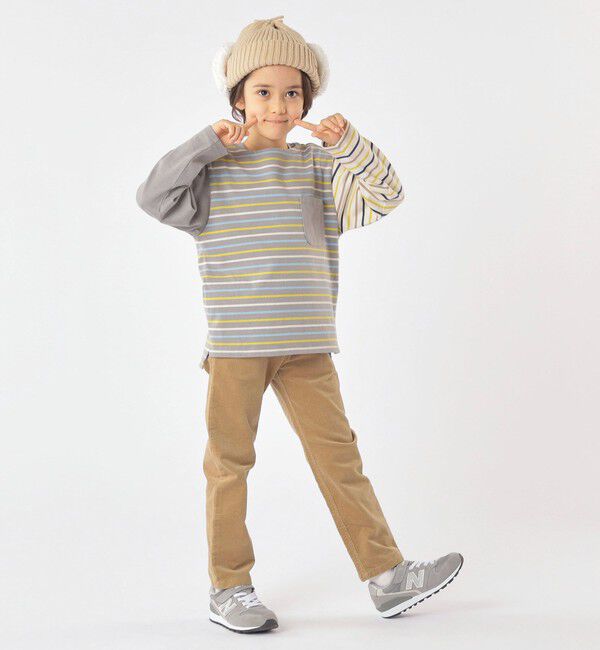 SHIPS KIDS「SHIPS KIDS:フェイクファー フラップ ワッチ」|ニット帽|