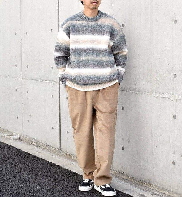 SHIPS any「SHIPS any: 〈手洗い可能〉ランダム グラデーション カラー クルーネック ニット◇」|ニット・セーター|