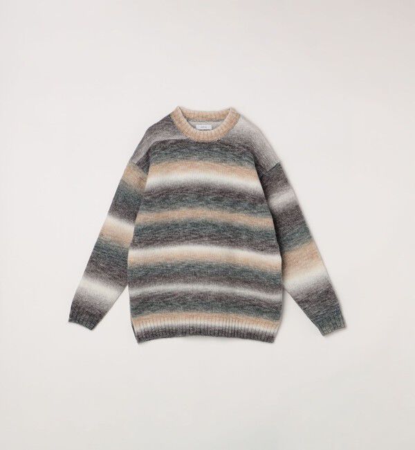 SHIPS any「SHIPS any: 〈手洗い可能〉ランダム グラデーション カラー クルーネック ニット◇」|ニット・セーター|