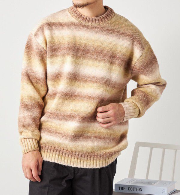 SHIPS any「SHIPS any: 〈手洗い可能〉ランダム グラデーション カラー クルーネック ニット◇」|ニット・セーター|