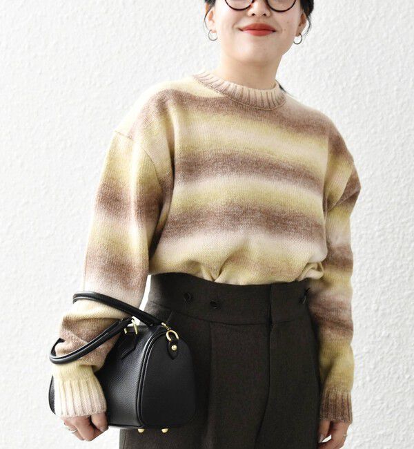 SHIPS any「SHIPS any: 〈手洗い可能〉ランダム グラデーション カラー クルーネック ニット◇」|ニット・セーター|