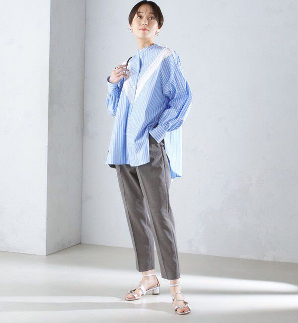 SHIPS for women「〈洗濯機可能〉サイドライン デザイン ストレッチ テーパード パンツ 24SS ◇」|その他|