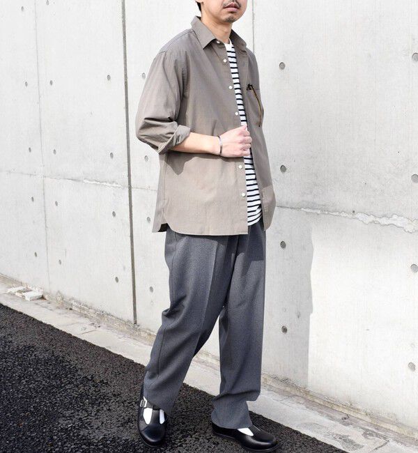 SHIPS any「SHIPS any: 〈洗濯機可能〉コットン / リネン ７分袖 レギュラー シャツ 24SS◇」|シャツ・ブラウス|