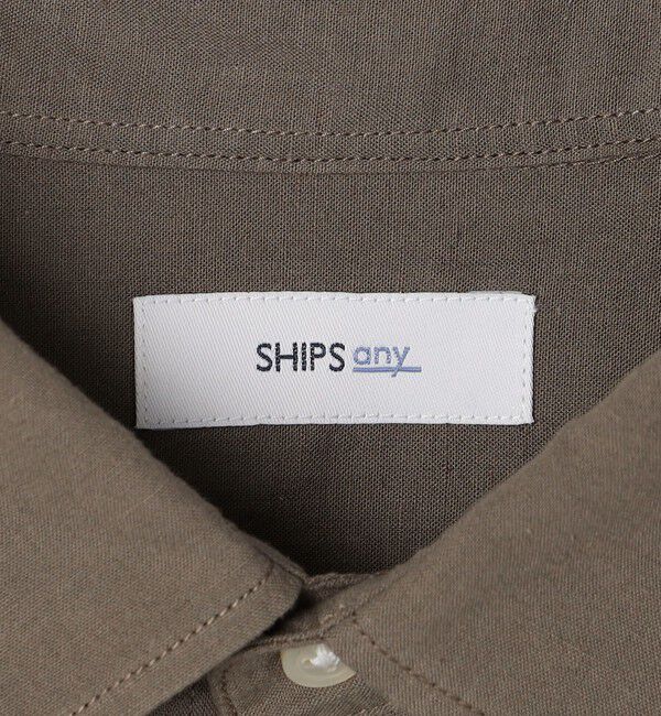 SHIPS any「SHIPS any: 〈洗濯機可能〉コットン / リネン ７分袖 レギュラー シャツ 24SS◇」|シャツ・ブラウス|