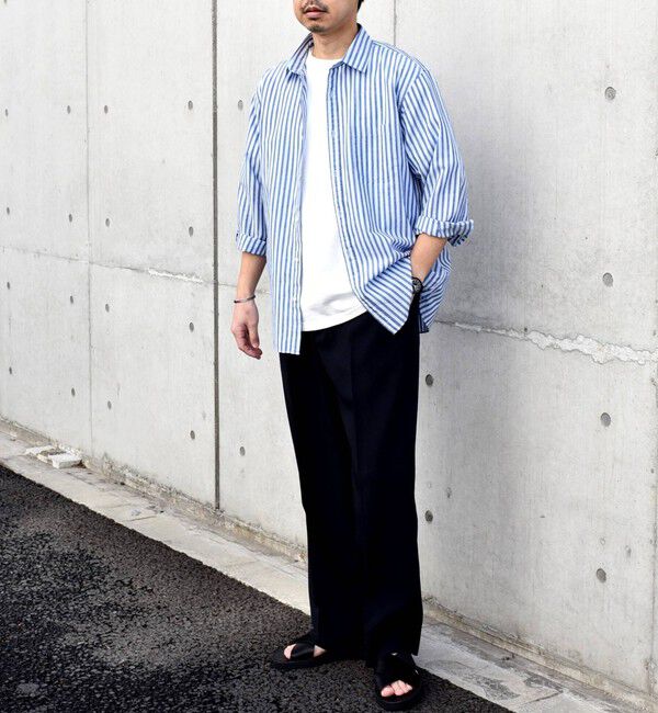 SHIPS any「SHIPS any: 〈洗濯機可能〉コットン / リネン ７分袖 レギュラー シャツ 24SS◇」|シャツ・ブラウス|