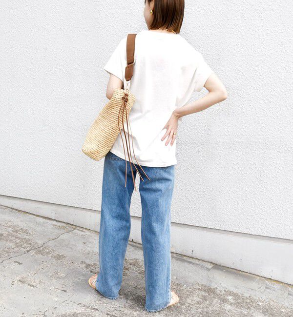 SHIPS for women「【WEB限定】〈手洗い可能〉フラワー 箔 プリント ロゴ TEE」|Tシャツ・カットソー|