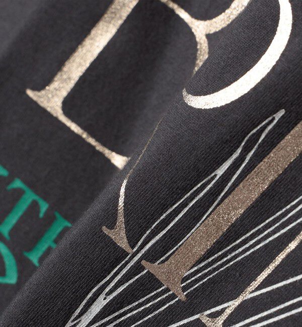 SHIPS for women「【WEB限定】〈手洗い可能〉フラワー 箔 プリント ロゴ TEE」|Tシャツ・カットソー|