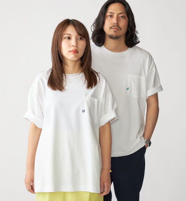 SHIPS「【WEB限定】SHIPS:〈汗染み防止加工〉ワンポイントロゴ ビッグシルエットヘビーウェイトTシャツ」|Tシャツ・カットソー|