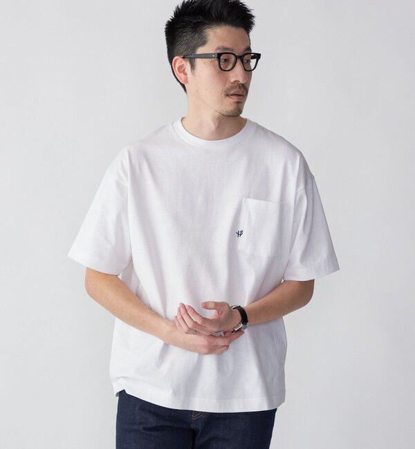 SHIPS「【WEB限定】SHIPS:〈汗染み防止加工〉ワンポイントロゴ ビッグシルエットヘビーウェイトTシャツ」|Tシャツ・カットソー|