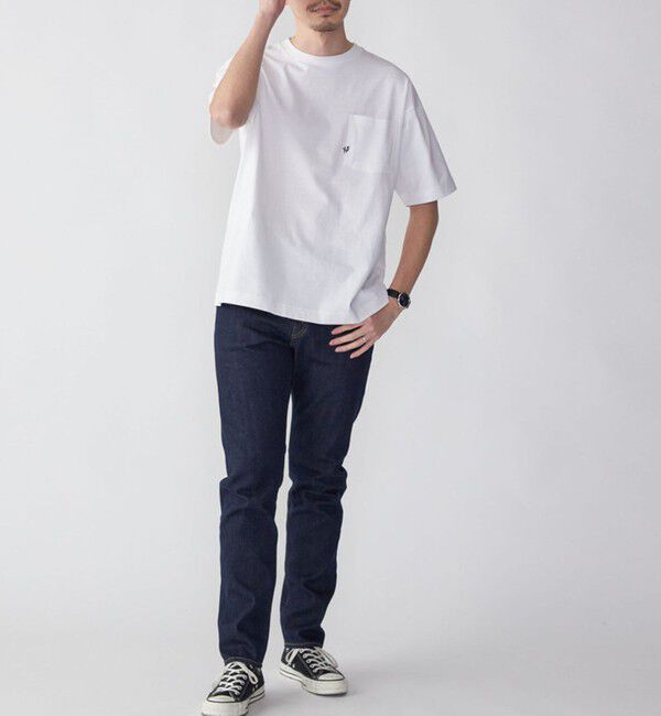 SHIPS「【WEB限定】SHIPS:〈汗染み防止加工〉ワンポイントロゴ ビッグシルエットヘビーウェイトTシャツ」|Tシャツ・カットソー|