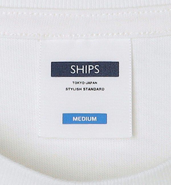 SHIPS「【WEB限定】SHIPS:〈汗染み防止加工〉ワンポイントロゴ ビッグシルエットヘビーウェイトTシャツ」|Tシャツ・カットソー|