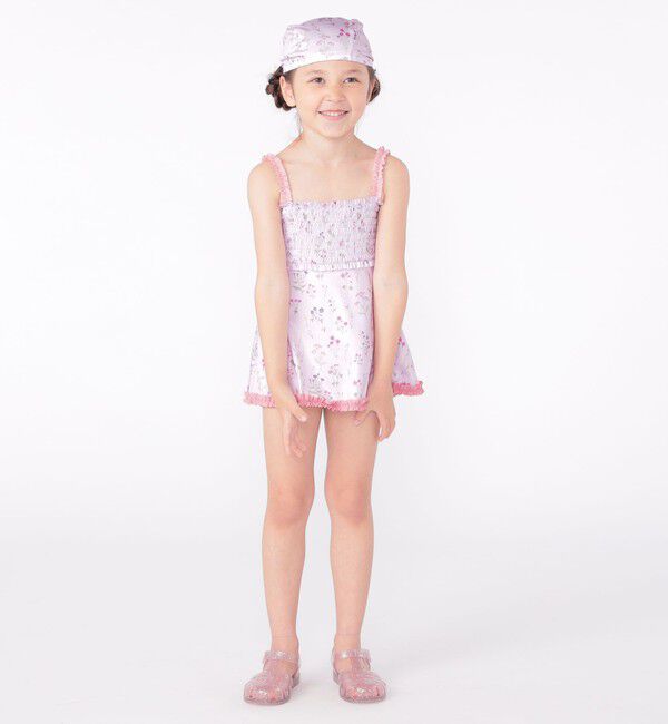 SHIPS KIDS「SHIPS KIDS:90～130cm / フラワー フリル スイム ワンピース」|その他|