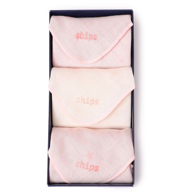 SHIPS KIDS「SHIPS KIDS:ガーゼ ハンカチ ギフト セット」|ギフト|ライトピンク