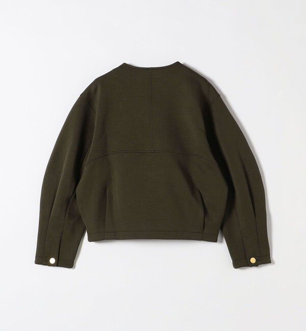 quaranciel「quaranciel:〈洗濯機可能〉ダブルジャージー ノーカラー コンパクト ジャケット」|ノーカラージャケット|