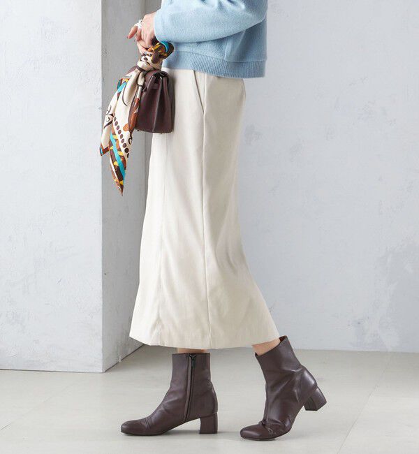 SHIPS for women「〈手洗い可能〉フェイク スエード (ポリエステル) タイト スカート」|タイト|