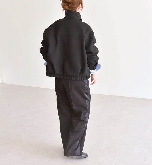 quaranciel「quaranciel: メルトン スタンドカラー ジップ ブルゾン コート」|ブルゾン・スタジャン|