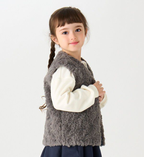 SHIPS Colors 「SHIPS Colors: 90～140cm /〈手洗い可能〉ボア ベスト◇」|ダウンベスト・ベスト|