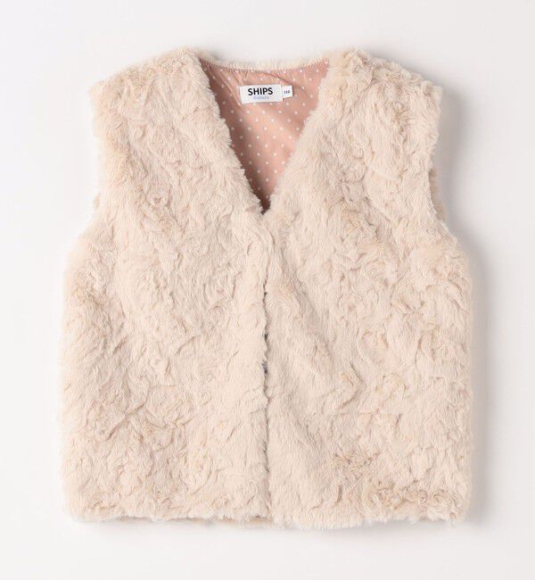 SHIPS Colors 「SHIPS Colors: 90～140cm /〈手洗い可能〉ボア ベスト◇」|ダウンベスト・ベスト|ベージュ系