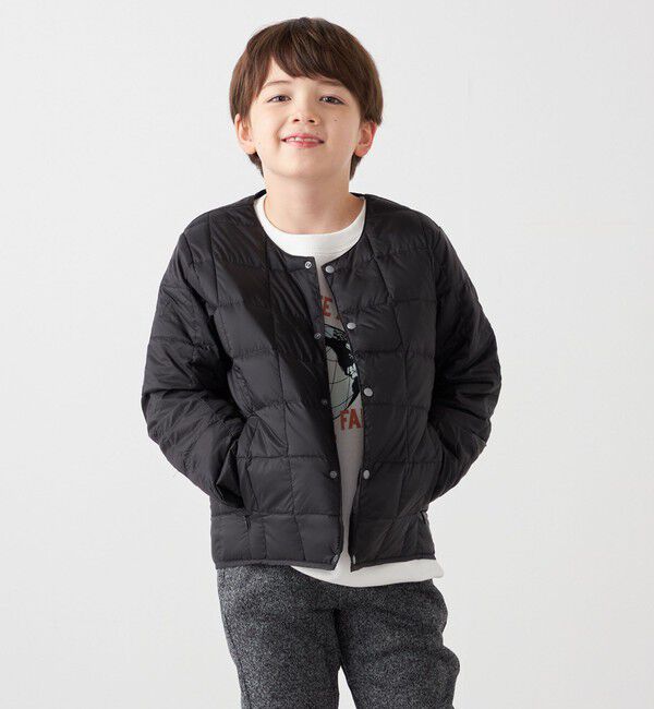 SHIPS any「TAION: クルーネック ボタン ダウン カーディガン<KIDS>」|ダウン|