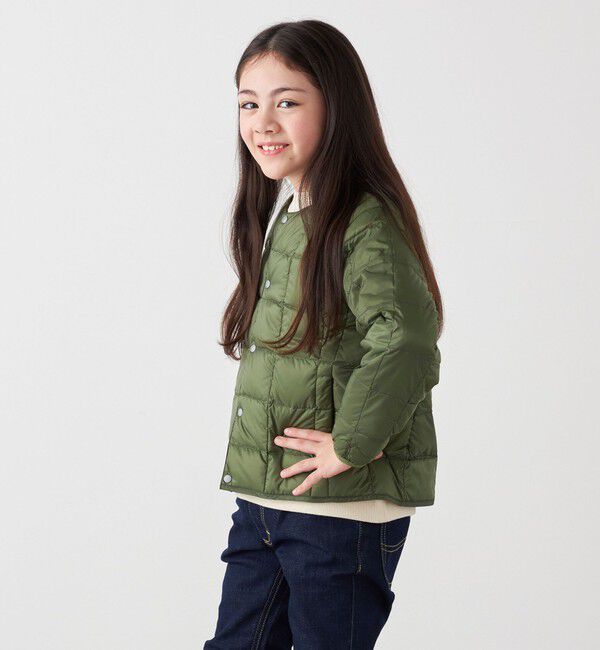 SHIPS any「TAION: クルーネック ボタン ダウン カーディガン<KIDS>」|ダウン|