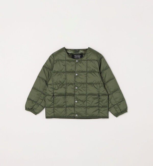 SHIPS any「TAION: クルーネック ボタン ダウン カーディガン<KIDS>」|ダウン|