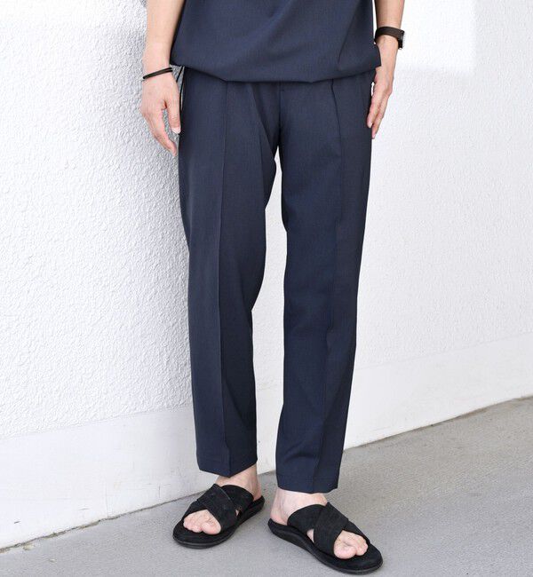 SHIPS any「SHIPS any:〈吸水速乾〉Rapidry クリース アンクル テーパード イージーパンツ(セットアップ対応)◇」|チノ|ネイビー