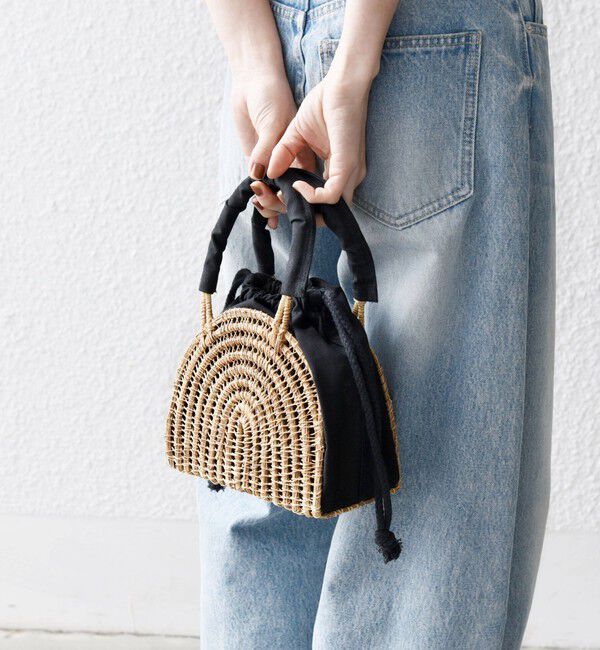 SHIPS any「TARANGO: ハーフ ラウンド カゴ バッグ」|かごバッグ|