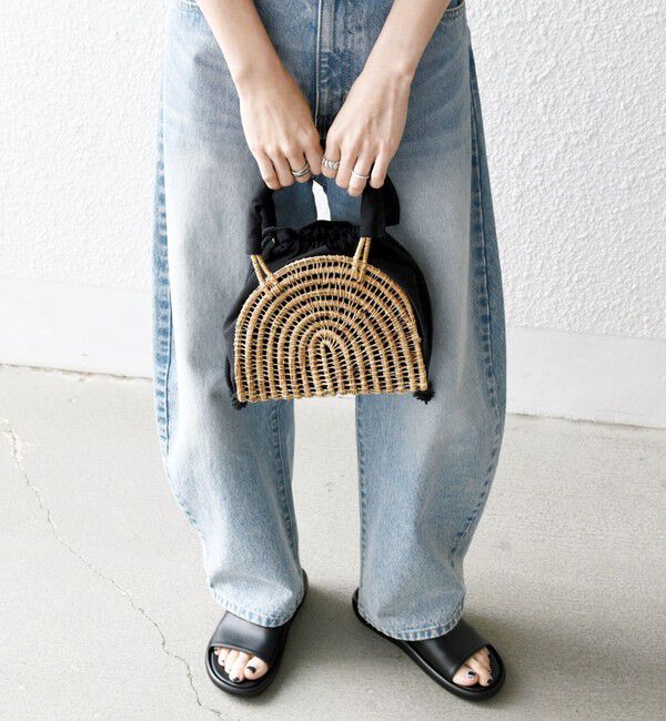 SHIPS any「TARANGO: ハーフ ラウンド カゴ バッグ」|かごバッグ|