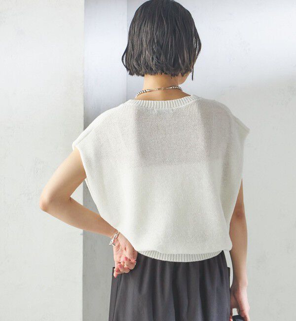 SHIPS for women「〈手洗い可能〉ポリエステル 麻 スキッパー プルオーバー」|プルオーバー|