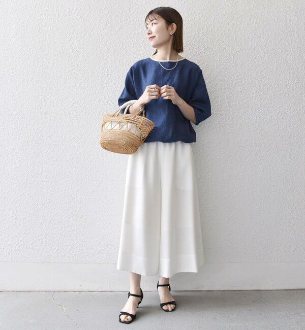 SHIPS any「《追加予約》SHIPS any:〈洗濯機可能〉フラワー ジャカード ドルマン パイピング ブラウス」|シャツ・ブラウス|