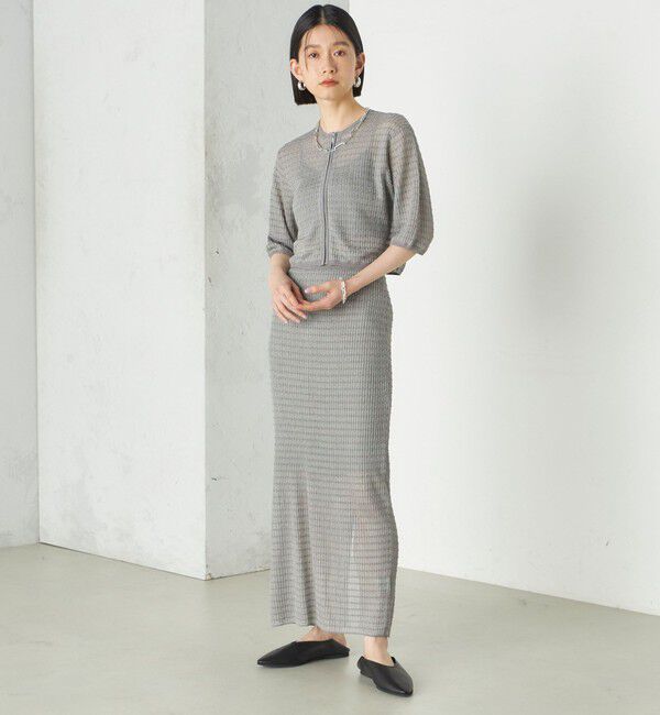 SHIPS for women「《予約》Wai＋:ジャカード シアー スカート」|スカート|