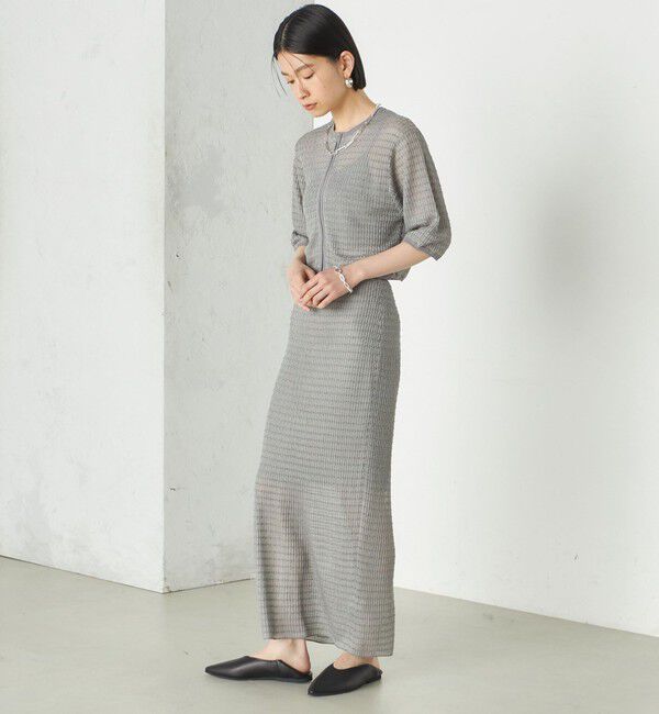 SHIPS for women「《予約》Wai＋:ジャカード シアー スカート」|スカート|